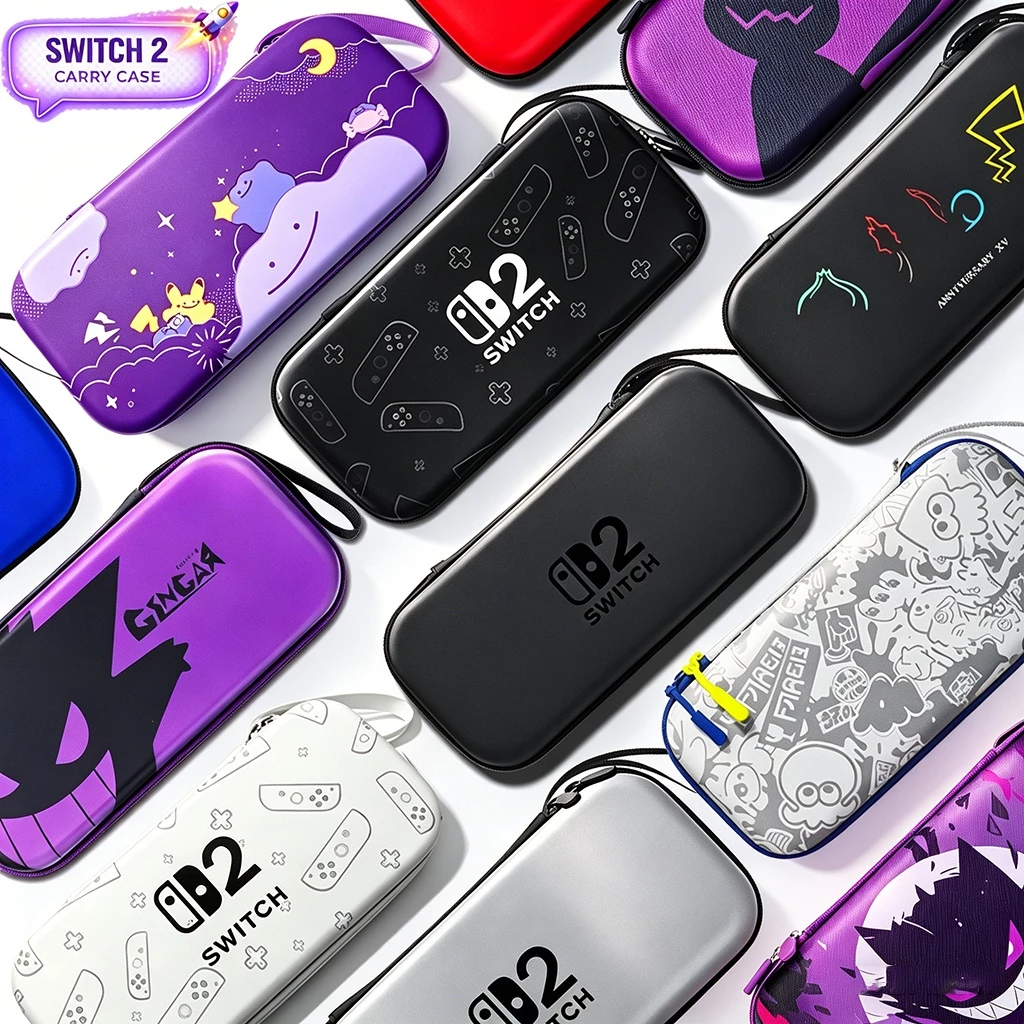 กระเป๋าถือสําหรับ Nintendo Switch 2 รุ่น (2025), กระเป๋าเปลือกแข็งแบบพกพาพกพากระเป๋าเกมสําหรับเดินทางสําหรับ Nintendo Switch 2 อุปกรณ์เสริม