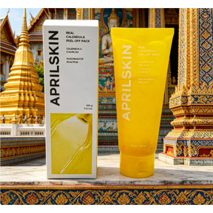 APRILSKIN Calendula Peel Off Mask 100g | Gentle Exfoliating & Calming Treatment สําหรับทุกสภาพผิว