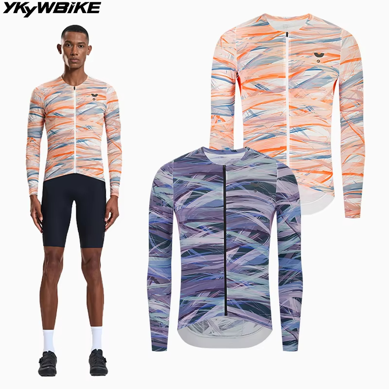 YKYWBIKE 2026 เสื้อขี่จักรยานแขนยาว แบบ breathable และ quick-dry สำหรับผู้ชาย