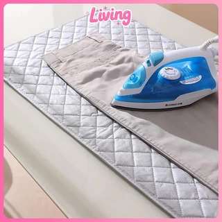 Living✅ผ้ารองรีดสะท้อนความร้อน 48x86 ซม. แผ่นรองรีดอัจฉริยะ ผ้ารองรีดผ้า แผ่นรองผ้า พกพาสะดวก พับเก็บได้ ทนอุณหภูมิสูง