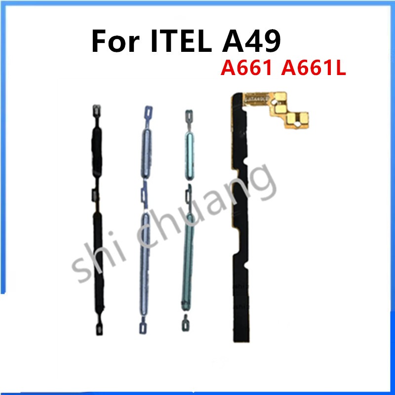 สําหรับปุ่มเปิดปิด Itel A49 A661 A661L ปุ่ม Flex Cable Keys ปุ่มปิดระดับเสียงขึ้นลงด้านข้าง อะไหล่ทด