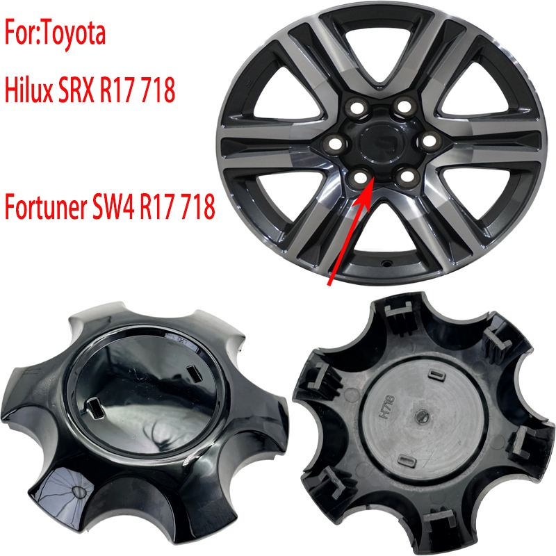 4 ชิ้น/ล็อต ฝาครอบดุมล้อสําหรับ Hilux SRX R17 718/Fortuner SW4 R17 718