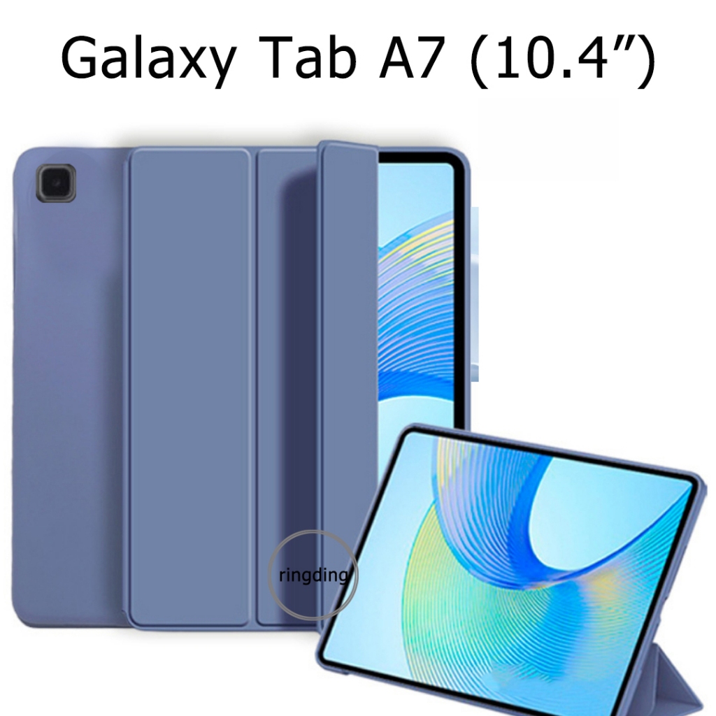 เคส TPU แบบนุ่มสําหรับ Samsung Galaxy Tab A7 10.4 นิ้ว SM-T500 SM-T505 แท็บเล็ตสมาร์ทหนังขาตั้งฝาครอบกันกระแทก
