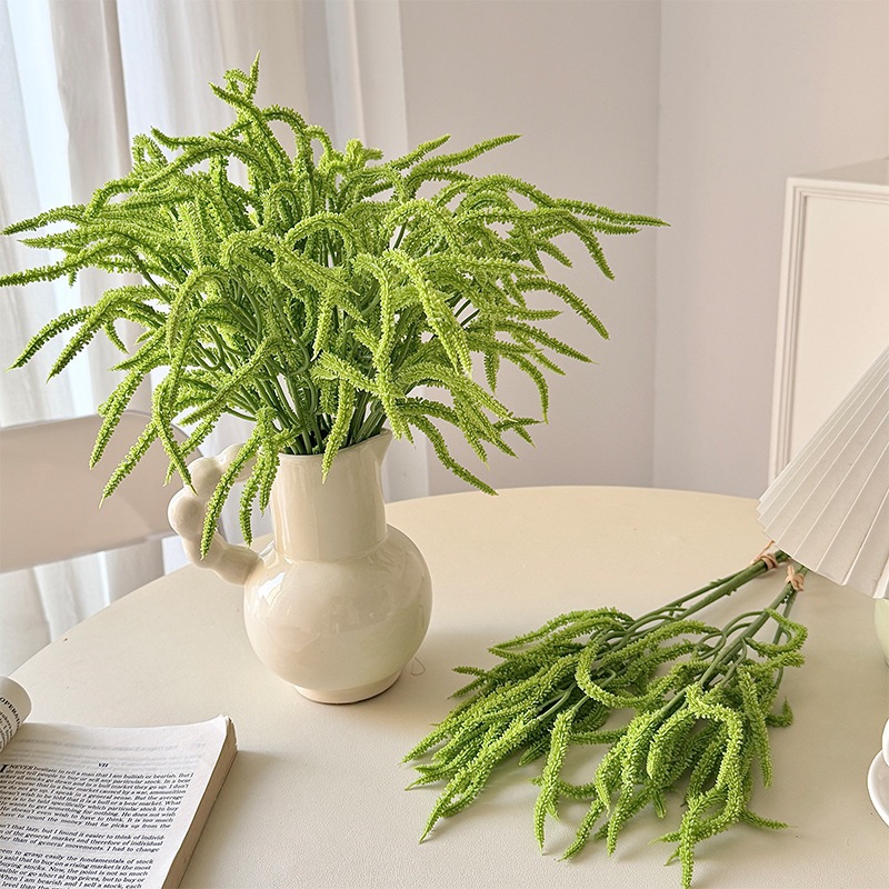Lovers Tears Caterpillar Hand-tied Wangmi Grass ดอกไม้ประดิษฐ์พืชสีเขียวประดิษฐ์โรงแรมตกแต่งบ้านดอกไม้