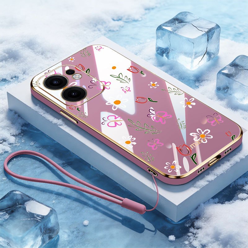 VRQR สําหรับ Oppo Reno 15 5G Reno15 F Reno15 Pro 5G 15F เต็มหน้าจอกลีบเชือกฟรีกันกระแทกเคสโทรศัพท์