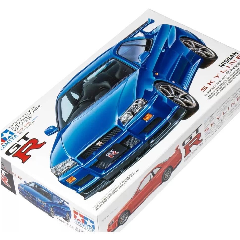 Tamiya 24210 1/24 Scale Model Sport Car Kit Nissan Skyline GT-R R34 V-Spec BNR34