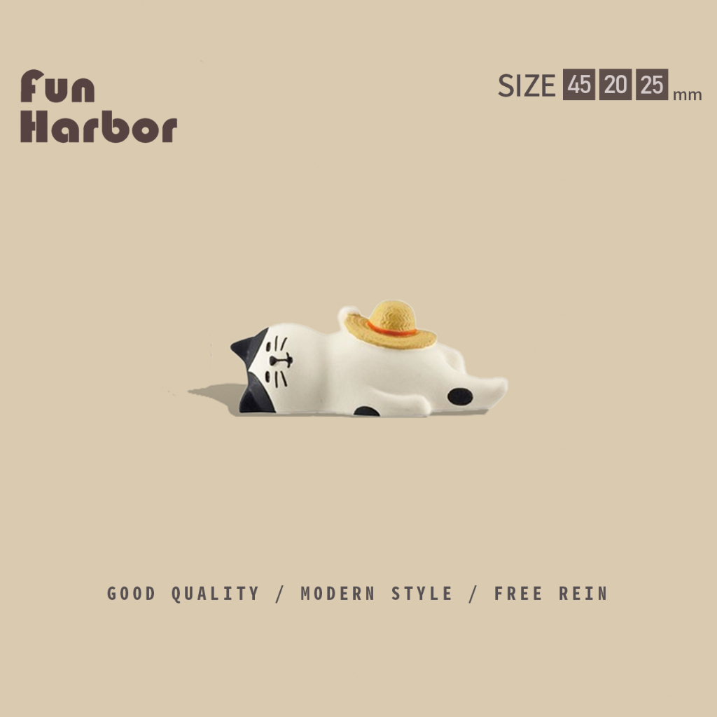 นอนราบไปกับแมว😴 ของตกแต่งแมวเหมียวสุดชิลล์ น้องแมวนอนตะแคง น้องหมีแพนด้า/เพนกวิน ของจุกจิกสไตล์ญี่ปุ่น ของตกแต่งบ้าน Zakka Decole