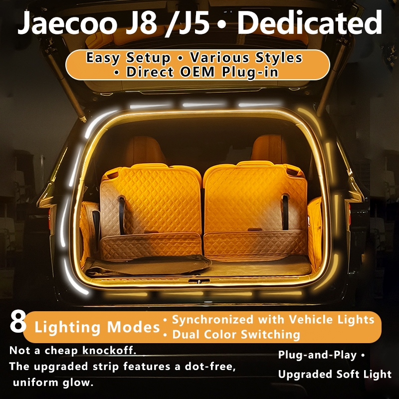 Omoda Jaecoo J8 J5 พิเศษรถ Trunk LED Light Strip Auto Induction 12V กันน้ําไม่ทําลายติดตั้งง่าย Plug