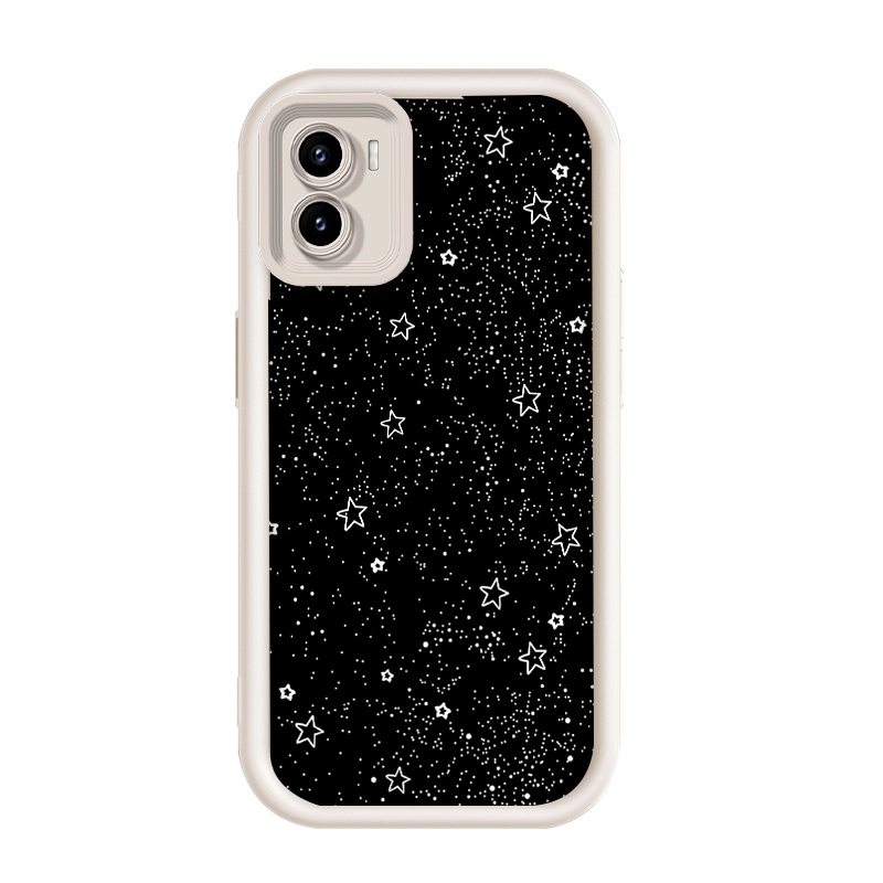 สําหรับ Vivo Y15S/Vivo Y15/Vivo Y10/Vivo Y01,Dark Galaxy White Star Glitterฝาครอบโทรศัพท์นุ่ม