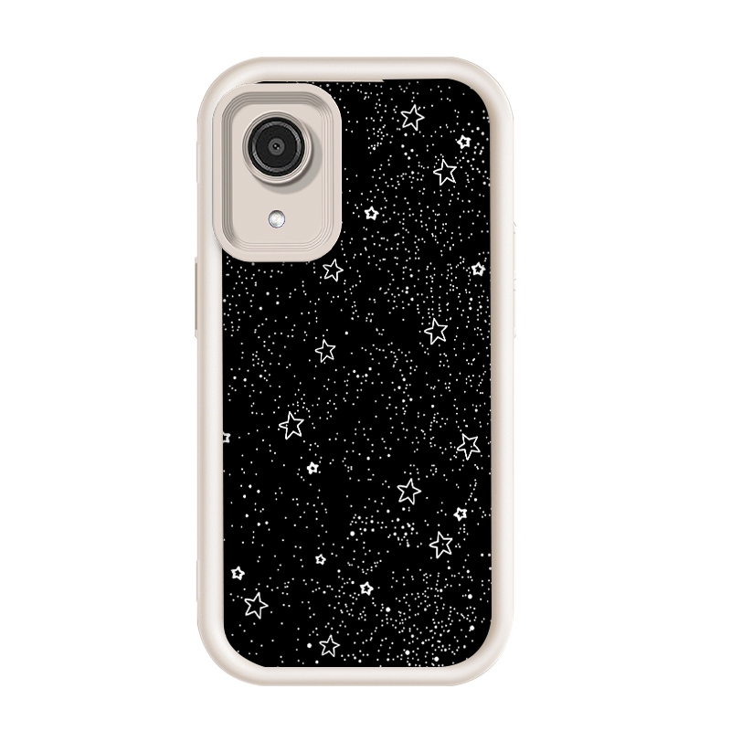 สําหรับ Vivo Y1S/Vivo Y90,Dark Galaxy White Star Glitter Soft Phone Cover