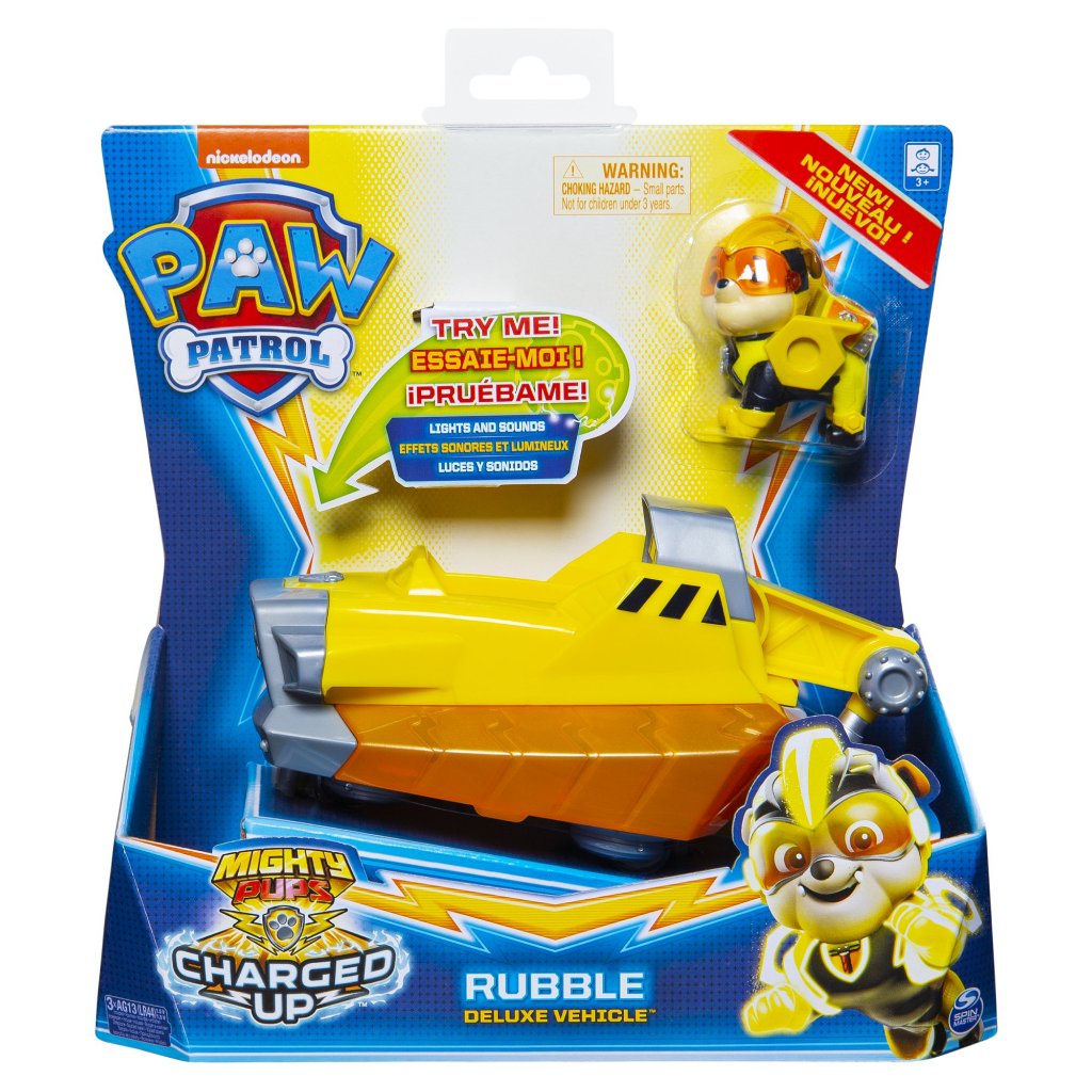 PAW Patrol Mighty Pups Charged Up Rubbles รถดีลักซ์พร้อมไฟและเสียง