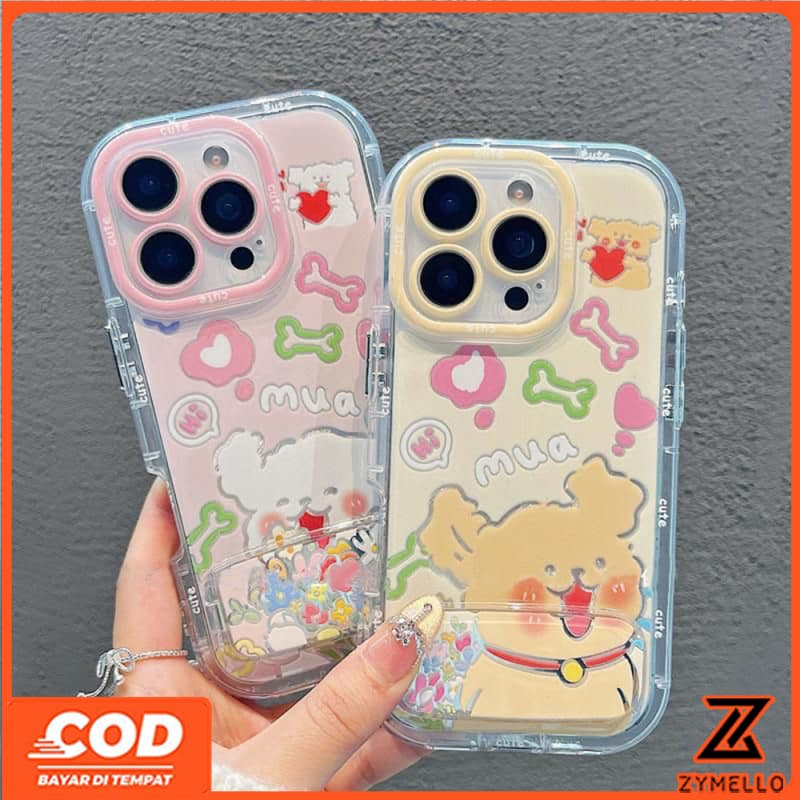 เข้ากันได้กับ Iphone 17 PRO Iphone 17 การ์ตูนคู่สุนัขสีเหลืองสุนัขสีขาวกันกระแทกเคสโทรศัพท์ TPU