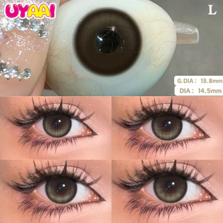 คอนแทคเลนส์สายตา【0.00--5.00】UYAAI คอนแทคเลนส์สี Grey,Brown รายเดือน