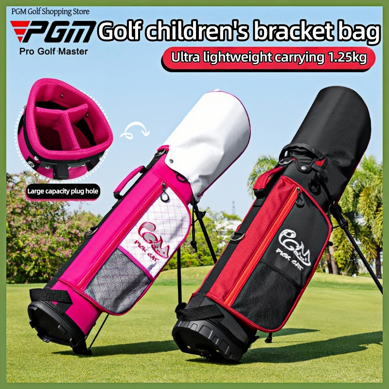 PGM PGM Junior Kids Golf Bag, Portable Golf Rack Stand Bag Light Golf Club Set Bag สามารถรองรับกระเป
