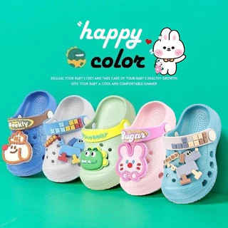 Cheerful Mario 13-20ซม Slipper เด็ก 12สี ลวดลายสัตว์ รองเท้านิ่มเด็ก ฤดูร้อน รองเท้ารัดส้นหัดเดิน น่ารัก แตะเด็กเล็ก