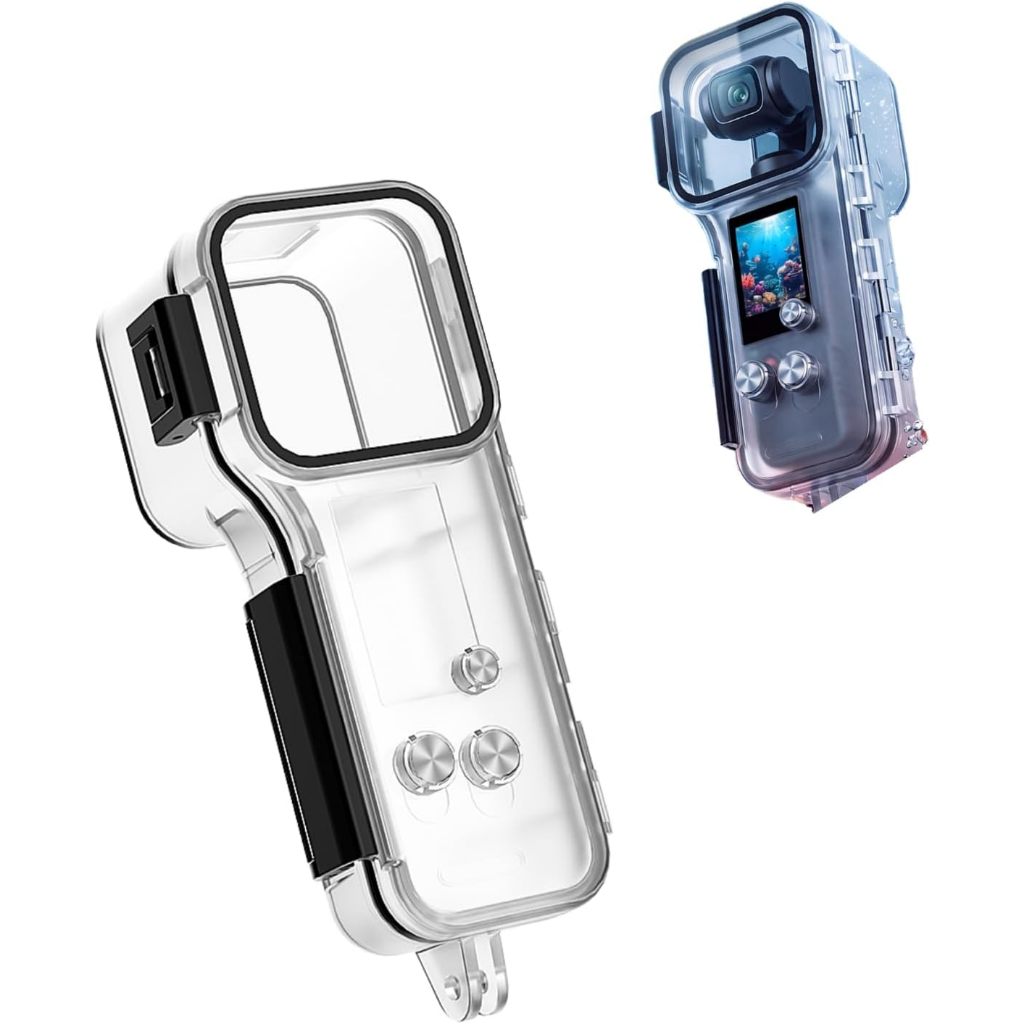 สําหรับ DJI Osmo Pocket 4 IPX8 50M ฝาครอบป้องกันใต้น้ําพร้อม Anti-Fog & 316 ปุ่มสแตนเลสสําหรับกระเป๋า 4 ดําน้ําและกีฬาทางน้ํา