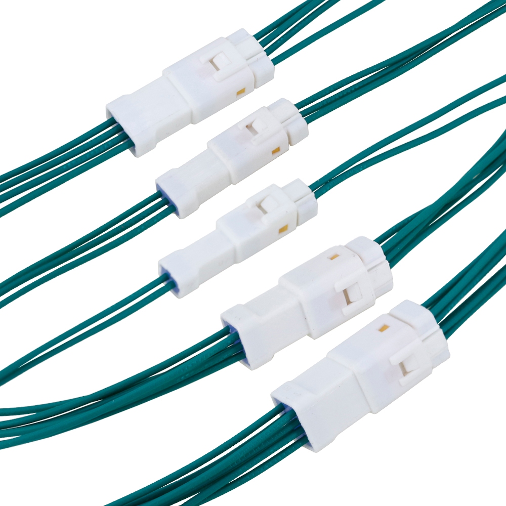 JST-02R กันน้ํารถจักรยานยนต์ Harness Connector 2/3/4/6/8-Pin Micro กระจกมองหลังปลั๊กสายไฟรถความยาว 1