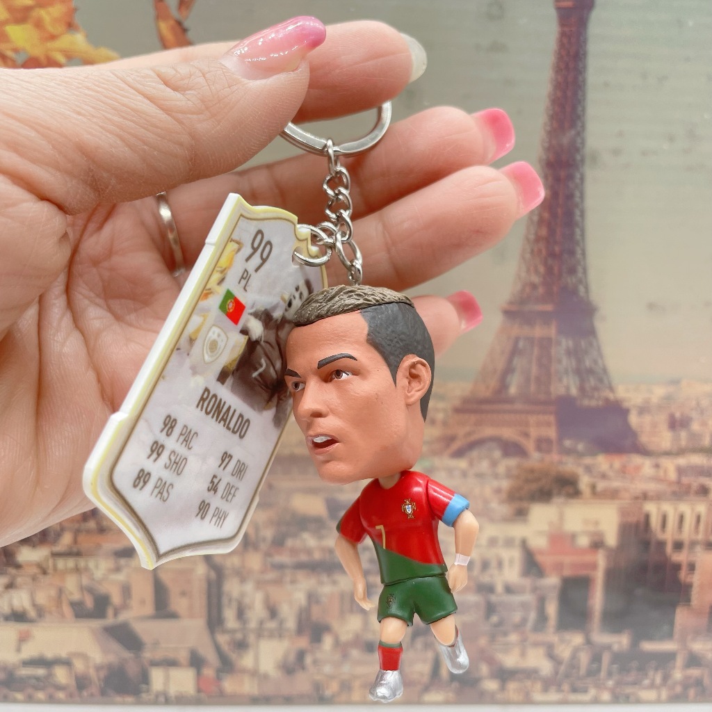 การ์ดสะสมฟุตบอล พวงกุญแจอะคริลิค Portugal C Ronaldo