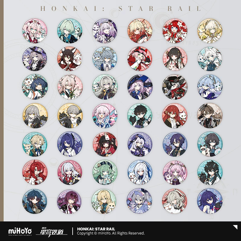 Sunsyea Honkai Star Rail สินค้าอย่างเป็นทางการ miHoYo ของแท้ XBDMM Series Badge Blade Kafka Jing Yuan Silver Wolf Sunday Dan Heng