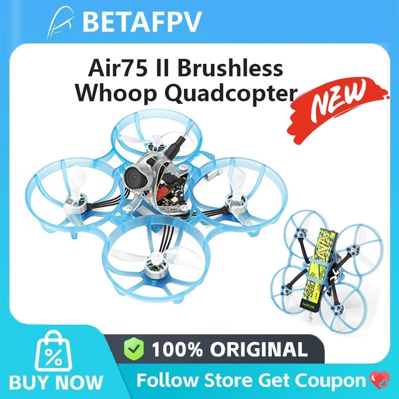 BETAFPV ใหม่ Air75 II Brushless Whoop Quadcopter Freestyle รุ่น ELRS 2.4G Matrix FC 5in 1 v2 สําหรับ LAVA 1S II 580mAh แบตเตอรี่