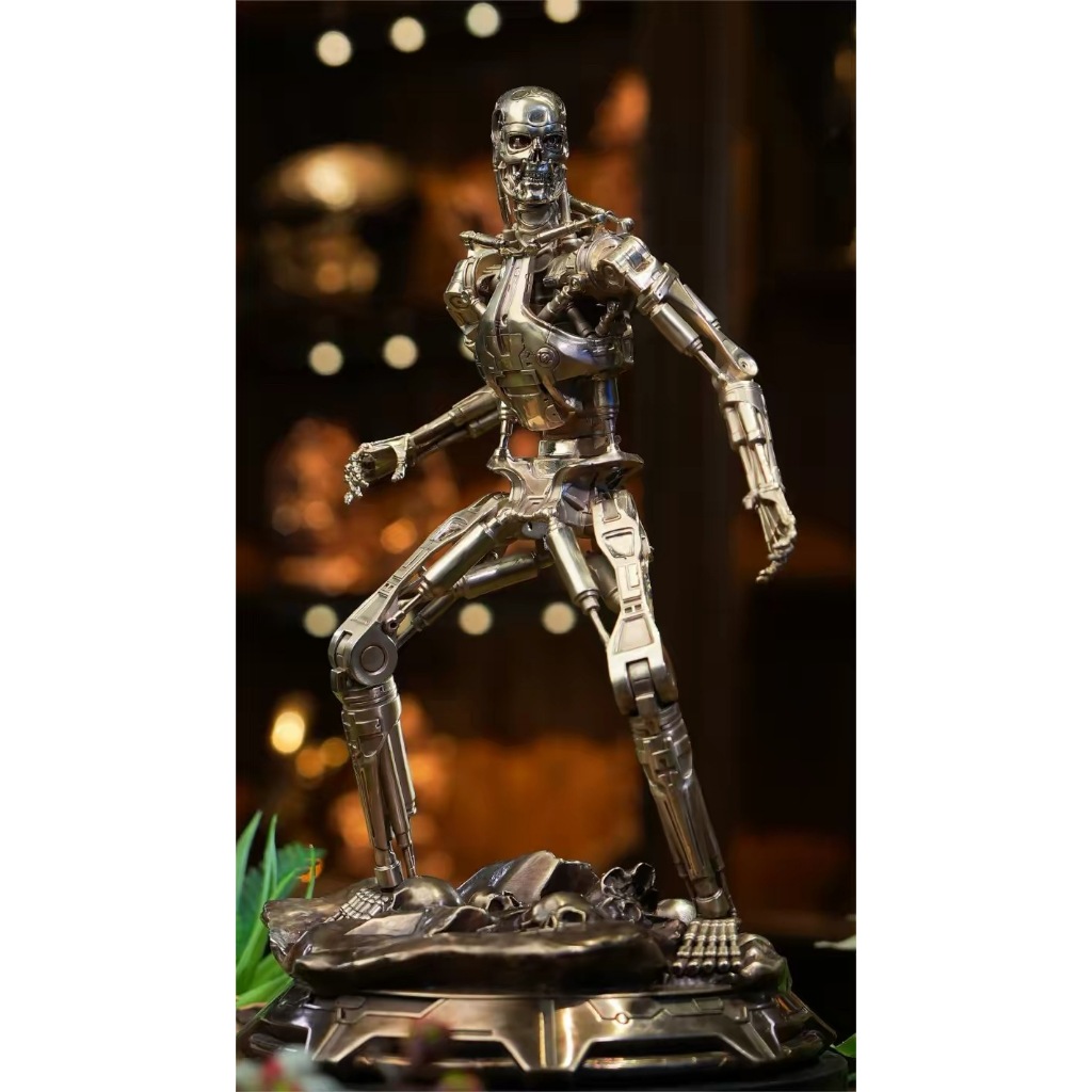 Terminator T800 ทั้งรูปปั้นหมึกสําริดดิบรูปปั้นเครื่องประดับงานฝีมืองานศิลปะหล่อบรอนซ์ของสะสม Bronze