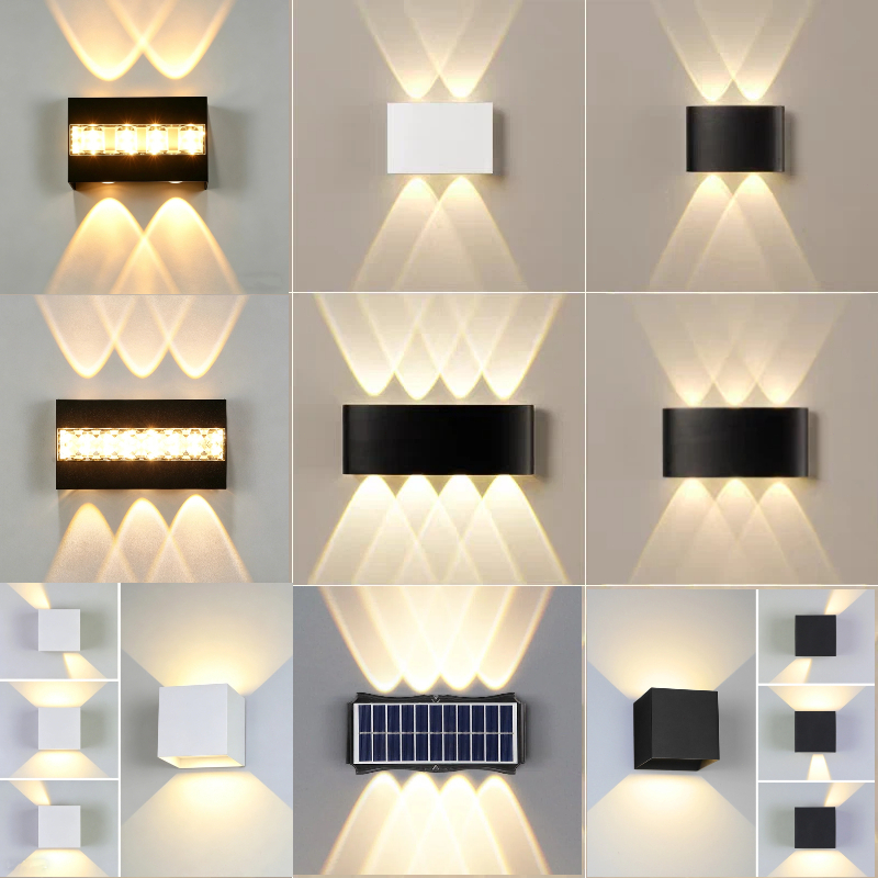 โคมไฟติดผนัง LED wall light สไตล์โมเดิร์น ระดับกันน้ำ IP65 ใช้ได้ในสวนหลังบ้าน เนินบันได ห้องนอน หัวเตียง ห้องน้ำ และทางเดินในตอนกลางคืน
