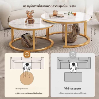 โต๊ะกาแฟทรงกลมใหม่สําหรับห้องนั่งเล่นหรูหราเบาๆสไตล์นอร์ดิกเรียบง่ายทันสมัยประหยัดพื้นที่สําหรับอพาร์ทเมนท์ขนาดเล็ก&เช่าบ้านโต๊ะข้างโซ