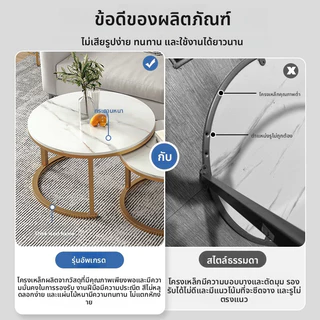 โต๊ะกาแฟทรงกลมใหม่สําหรับห้องนั่งเล่นหรูหราเบาๆสไตล์นอร์ดิกเรียบง่ายทันสมัยประหยัดพื้นที่สําหรับอพาร์ทเมนท์ขนาดเล็ก&เช่าบ้านโต๊ะข้างโซ