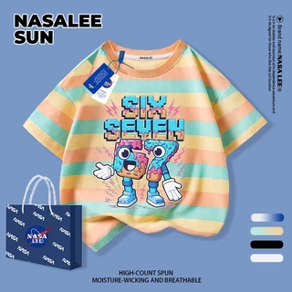 【จัดส่งจากกรุงเทพฯ】เสื้อผ้าฝ้ายสีดำสำหรับเด็ก ลายตัวเลข 67 และหุ่นยนต์การ์ตูนน่ารัก สนุกสนาน ใส่แล้วระบายอากาศดี เหมาะสำหรับหน้าร้อน เป็นเสื้อแขนสั้น เหมาะสำหรับเด็กอายุ 3-16 ปี ทั้งชายและหญิง