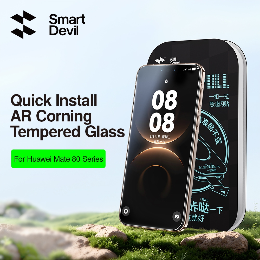 SmartDevil Dust-Free Chamber Quick ติดตั้ง AR Corning กระจกนิรภัยสําหรับ Huawei Mate 80 Pro Max/80Pro ความแข็งสูง Ultra-Shatterproof HD Anti-Reflector ราคา ถูกที่สุด ดีลบีเคเค แกลเลอรีภาพที่ 2
