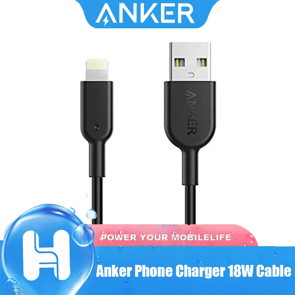 สายชาร์จโทรศัพท์ Anker สาย 18W, ได้รับการรับรอง PowerLine II L MF i