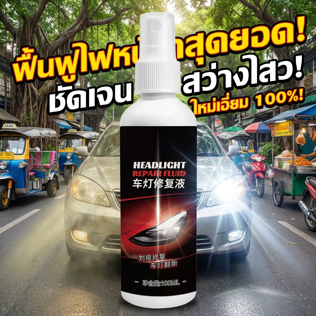 🚗ซื้อ 1 แถม 1🚗-MM- ขัดไฟหน้ารถ ขัดไฟหน้ารถยนต์เหลือง ขัดไฟหน้ารถยนต์ เปลี่ยนเป็นใหม่ภายใน 1 วินาที เคลือบไฟหน้ารถยนต์ ไฟหน้าสว่างชัด คืนความใส เห็นผลไว ใช้งานง่าย