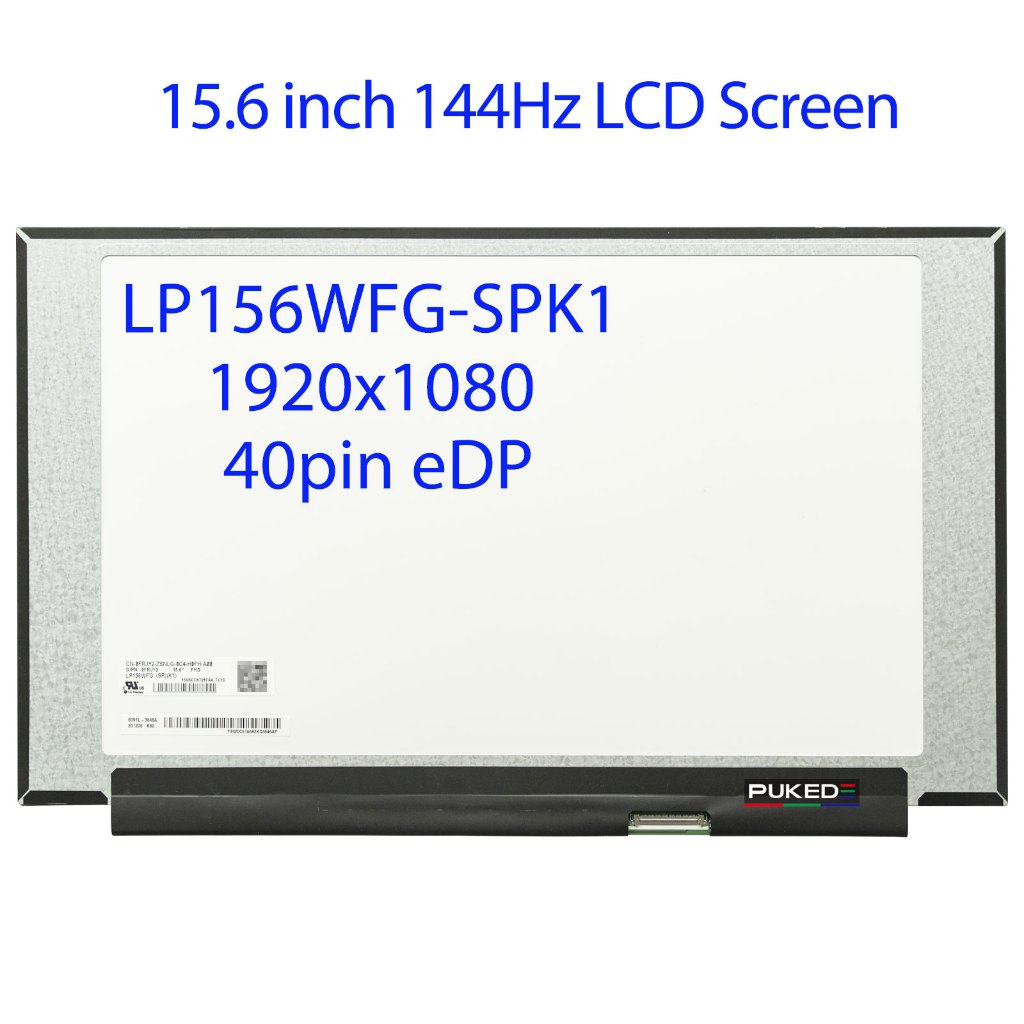 15.6 นิ้ว 144Hz แล็ปท็อปหน้าจอ LCD LP156WFG-SPK1 LP156WFG SPB2 SPB3 SPF3 สําหรับ Dell G7 7590 0FRJY2