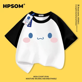 【จัดส่งภายในหนึ่งวันในกรุงเทพฯ】 เสื้อยืดแขนสั้นสีขาวสำหรับเด็ก ผ้าฝ้ายแท้ ระบายอากาศดี สวมใส่สบาย เหมาะสำหรับทั้งเด็กชายและเด็กหญิง ลายอิโมจิหน้าน่ารัก