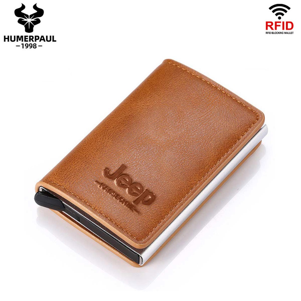 HUMERPAUL PU Leather Wallet Credit Card Case Anti-theft BP934