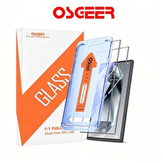 [OSGEER]กระจกนิรภัยเต็มจอ สำหรับ Samsung Galaxy S26 Ultra/S25 Ultra/S24 Ultra - ติดตั้งง่าย ป้องกันรอยขีดข่วน ป้องกันลายนิ้วมือ HD Clear