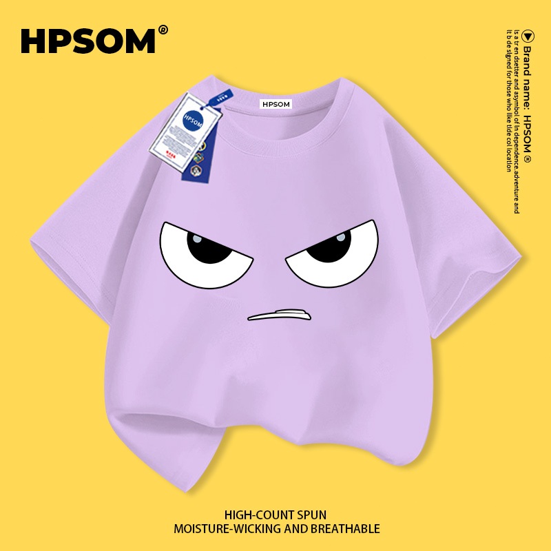 【จัดส่งภายในหนึ่งวันในกรุงเทพฯ】 เสื้อยืดแขนสั้นสำหรับเด็กสีน้ำเงินเข้ม ผ้าฝ้ายแท้ระบายอากาศดี ลายอิโมจิเท่ ๆ สุดเก๋ ไซส์ 3-16 ปี ทรงหลวมสบาย ใส่ลำลอง ราคา ถูกที่สุด ดีลบีเคเค แกลเลอรีภาพที่ 9