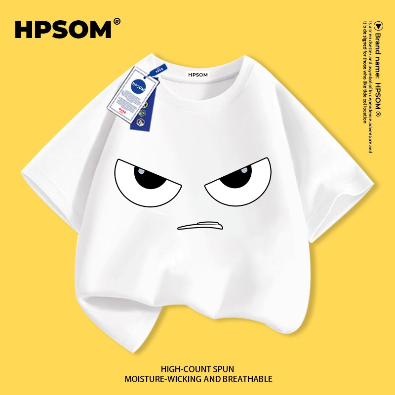 【จัดส่งภายในหนึ่งวันในกรุงเทพฯ】 เสื้อยืดแขนสั้นสำหรับเด็กสีน้ำเงินเข้ม ผ้าฝ้ายแท้ระบายอากาศดี ลายอิโมจิเท่ ๆ สุดเก๋ ไซส์ 3-16 ปี ทรงหลวมสบาย ใส่ลำลอง ราคา ถูกที่สุด ดีลบีเคเค แกลเลอรีภาพที่ 2