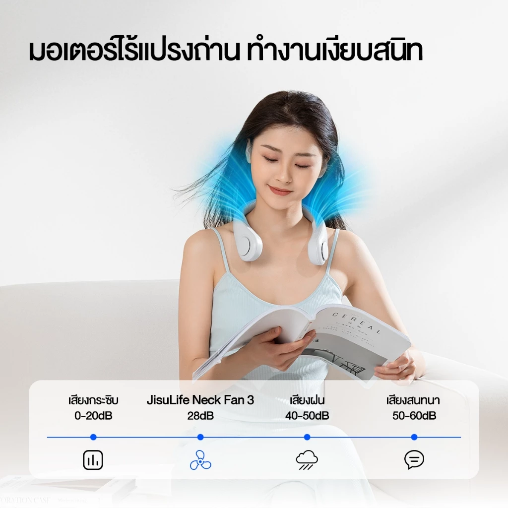 JisuLife Neck Fan Life 3 พัดลมคล้องคอไร้ใบพัด thumbnail 7
