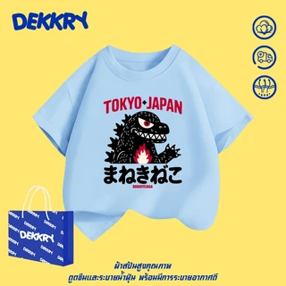 【พร้อมส่ง】Dekkry Baby หน้าร้อน เด็กผู้ชาย ใส่ง่าย ใส่สบาย เสื่อยืด แขนสั้น ลายไดโนเสาร์ เสื้อเด็ก ทรงหลวม แฟชั่น เสื้อ YG5580
