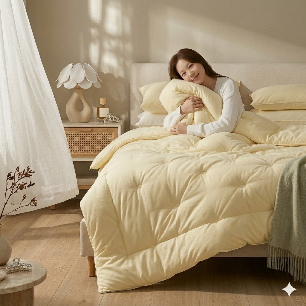 NELA HOME ผ้าห่มขนเป็ด โดดเด่นด้วยเทคโนโลยีควบคุมอุณหภูมิ Swiss COOLTech™ ผลิตจากเส้นใยธรรมชาติที่เป็นมิตรต่อผิว ออกแบบมาเป็นพิเศษสำหรับห้องปรับอากาศ มีน้ำหนักเบา นุ่มฟู สัมผัสนุ่มมาก ไม่เก็บฝุ่น และเหมาะสำหรับผู้ที่ชอบนอนเปลือยกาย (โปรดชมวิดีโอสาธิตผลิตภ