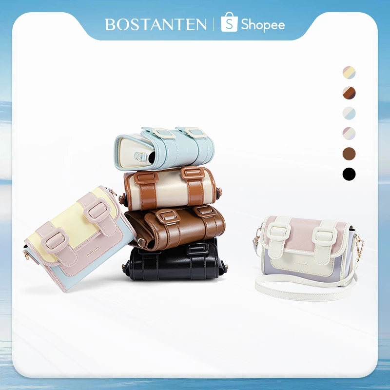 BOSTANTEN Icecream Bag กระเป๋าสะพายข้างผู้หญิง ทรงมินิ กระเป๋าสะพายข้าง เทรนด์ใหม่ สีสันสดใส เก๋ไก๋ น่ารัก