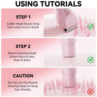 ENCHEN A6 Electric Hair Trimmer เครื่องตัดแต่งขนไฟฟ้า เครื่องโกนสำหรับผู้หญิง แบบ 2-in-1 อุปกรณ์กำจัดขนบริเวณร่างกายและใต้วงแขน สินค้ารับประกัน 1 ปี