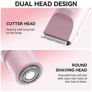 ENCHEN A6 Electric Hair Trimmer เครื่องตัดแต่งขนไฟฟ้า เครื่องโกนสำหรับผู้หญิง แบบ 2-in-1 อุปกรณ์กำจัดขนบริเวณร่างกายและใต้วงแขน สินค้ารับประกัน 1 ปี