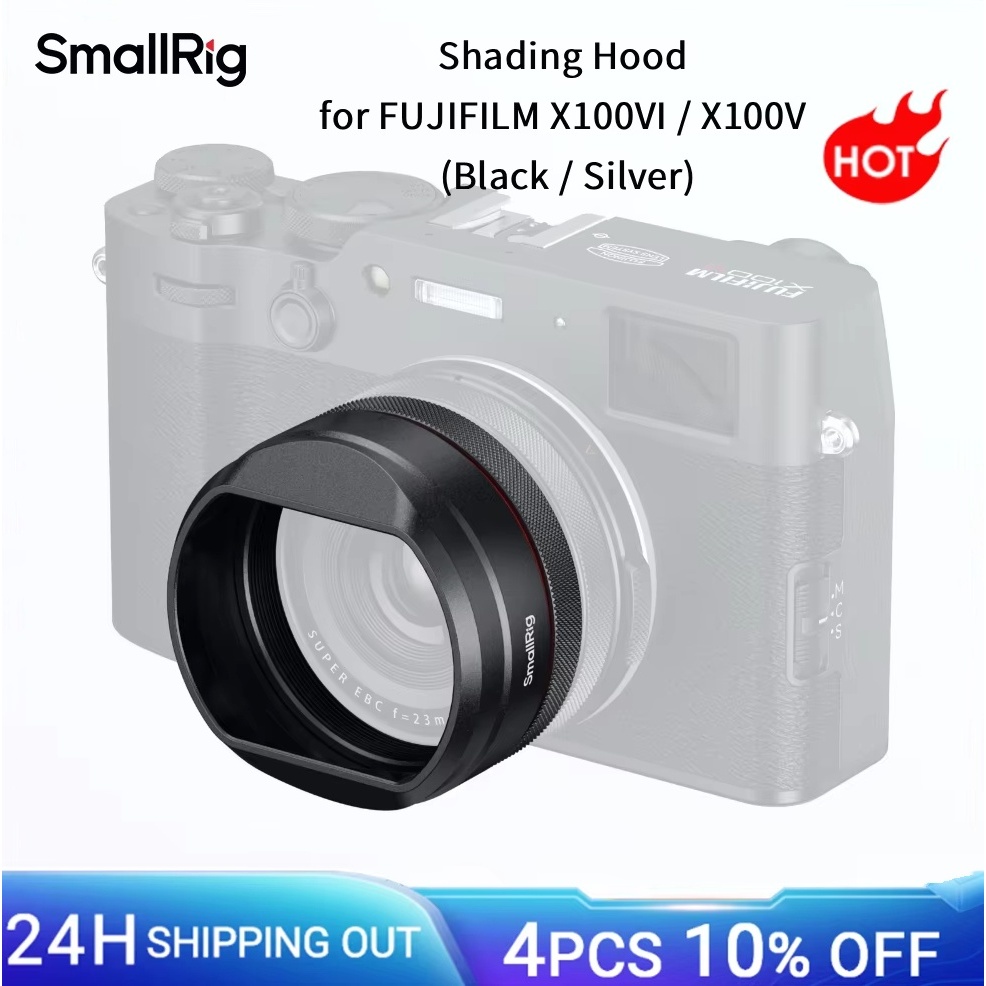 SmallRig X100VI / X100V แรเงา Hood สําหรับ FUJIFILM X100VI / X100V ป้องกัน Flare พร้อมอะแดปเตอร์แหวน