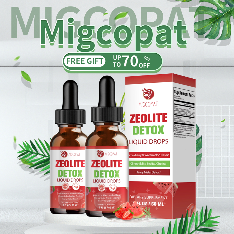 Migcotat Zeolite Detox Liquid Drops With B12, D3 & Vitamin C – Pure Body Cleanse Support For Heavy Metals, สูตร Zeolite เป็นธรรมชาติ
