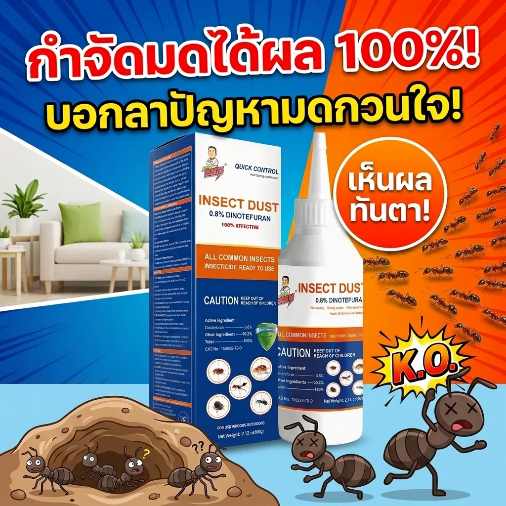 🚫มดหายไปแล้ว 🐜ANAN ผงกําจัดมด กําจัดมด ฆ่ามด น้ํายาฆ่ามด ผงโรยมด ปลอดภัยต่อคนและสัตว์เลี้ยง 60g