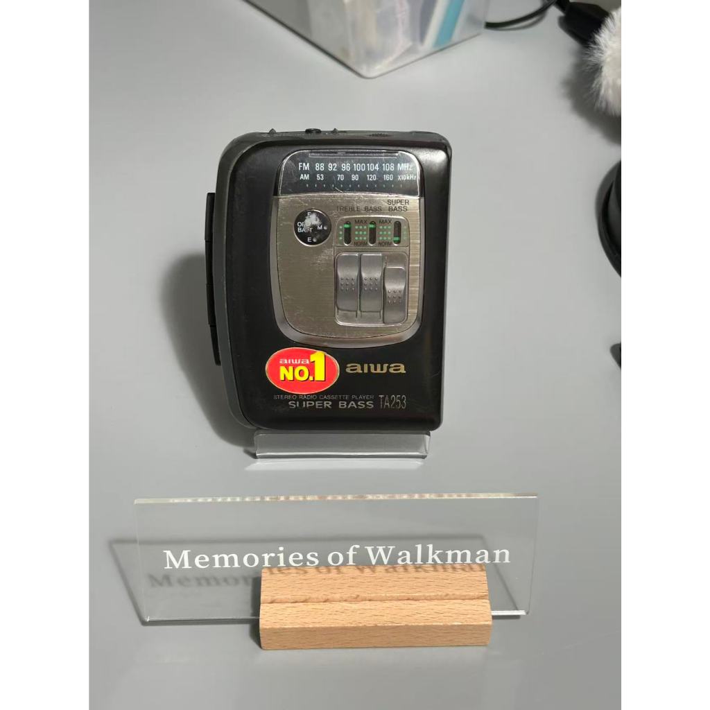 AIWA TA253 เทปคาสเซ็ทพร้อมการปรับซับวูฟเฟอร์ เสียงเสถียรมาก ฟังก์ชั่นเครื่องจักรร่วมกันปกติ เครื่องเ
