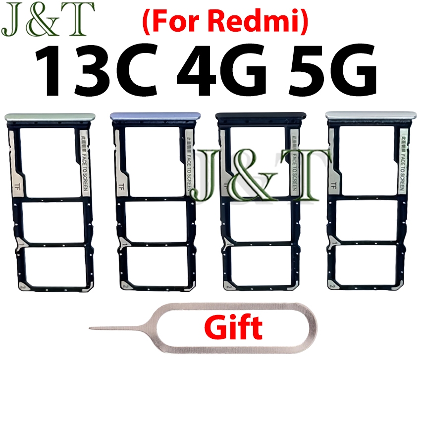 ถาดซิมสําหรับ REDMI 13C 4G 5G/ POCO C65 ซิมการ์ดผู้ถือ Reader SD Slot Adapter เปลี่ยนโทรศัพท์อะไหล่