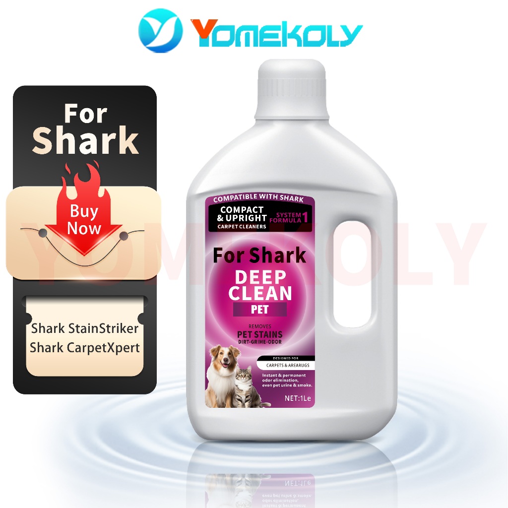 สําหรับ Shark Deep Clean น้ํายาทําความสะอาดพรมสัตว์เลี้ยง 1L - เข้ากันได้กับ StainStriker PX200/PX20